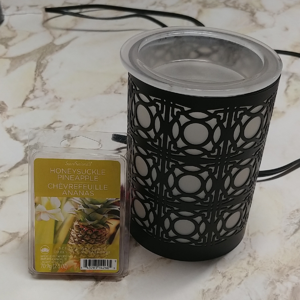 Black and White Wax Warmer with Scented Wax Melts